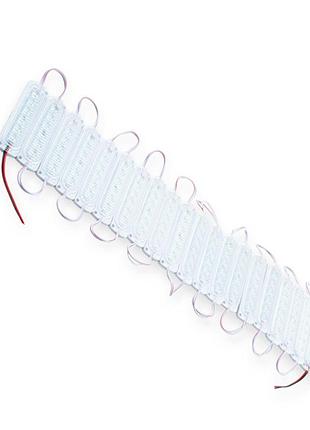 Модуль светодиодный 24v белый 6 smd 2835 1, 2w 6d линза (20шт) megalight