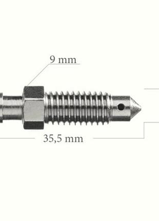 Штуцер прокачки тормозов wp 0011 (m8x1,25 l=35,5 mm)