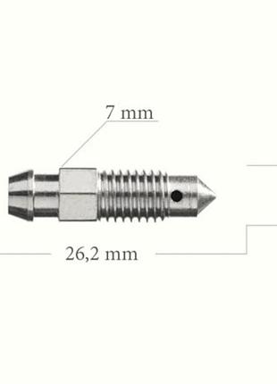 Штуцер прокачки тормозов wp 0053x (m7x1 l=26,2 mm)