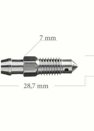 Штуцер прокачки тормозов wp 0069 (m7x1 l=28,7 mm)