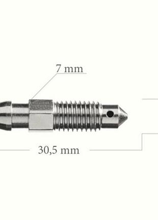 Штуцер прокачки тормозов wp 0086 m7x1 l=30,5 mm)