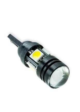 Автолампа світлодіодна бц 12-5 лазер. white 4 smd 5050 1, 5w лінза megalight