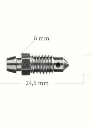 Штуцер прокачки тормозов wp 0100 (m8x1,25 l=24,5 mm)