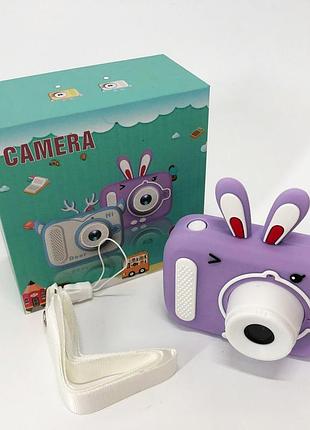 Детский цифровой фотоаппарат x900 rabbit. цвет: фиолетовый qk-86