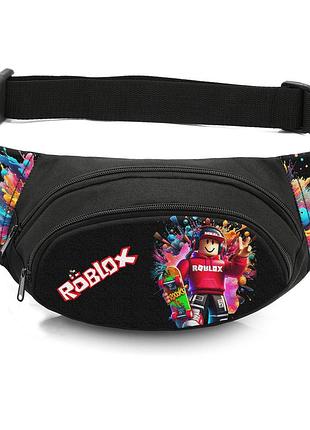 Сумка-бананка детская с принтом roblox поясная сумка для мальчика (4450)