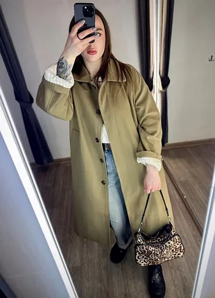 Пальто с отложным воротником