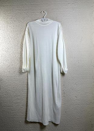 Молочна максі сукня светр