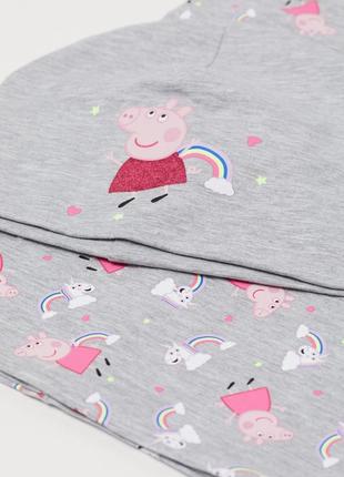 4 - 8 л h&m комплект из шапки и шарфа-трубы снуда из мягкого трикотажа peppa pig2 фото