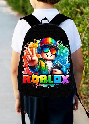Рюкзак детский роблокс 34х27 см ранец roblox городской c принтом для мальчика (00498)