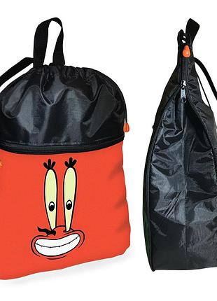 Рюкзак-мішок для взуття, спортивної форми губка боб дитяча сумка для змінки з розширювачем (01232)