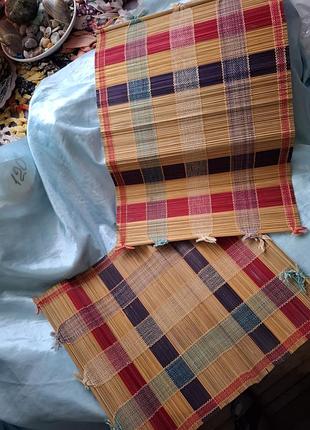 Набор салфеток на стол.2 шт.вьетнам.соломка.винтаж