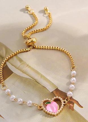 Браслет с сердечком y2k