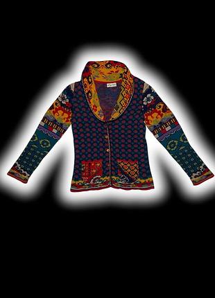 Вінтажна унікальна різнокольорова кофтинка