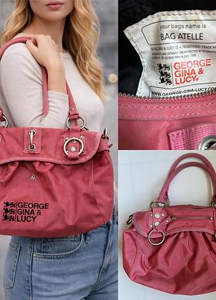 Женская сумка george gina &amp; lucy розовая с металлической фурнитурой