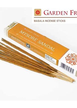 Аромапалиці пилкові garden fresh mysore sandal майсурський сандал 15 грам