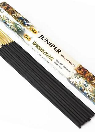 Аромапалички вугільні raj juniper ялівець 20 шт.