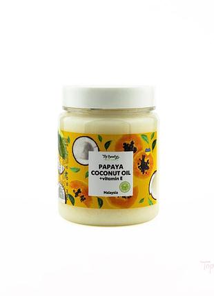 Масло кокосовое рафинированное для тела и волос, аромат папая топ бьюти top beauty 250 мл