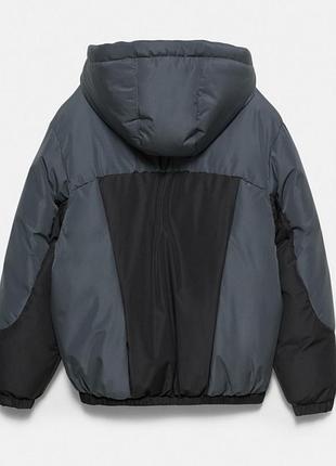 Стьобана куртка pull&bear  з капюшоном 4