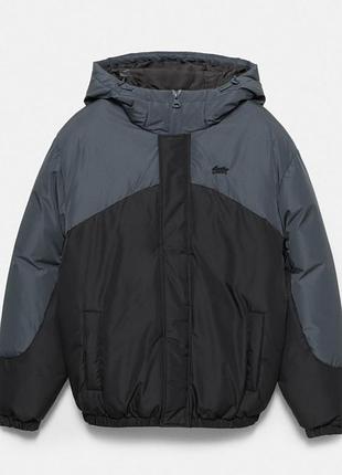 Стьобана куртка pull&bear  з капюшоном 5