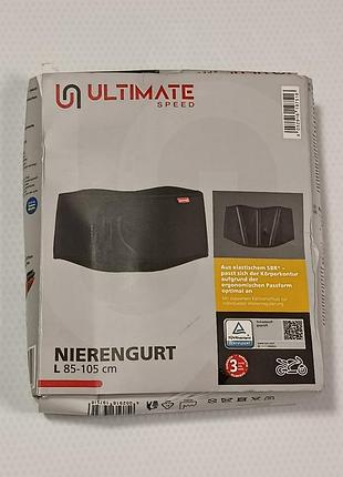 Пояс для поясницы ultimate speed (nierengurt), предназначенный для использования во время езды на мотоцикле.