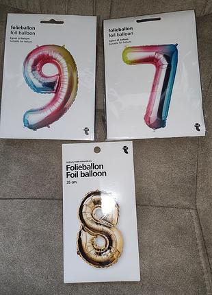 Циіры шары из фольги 3 шт