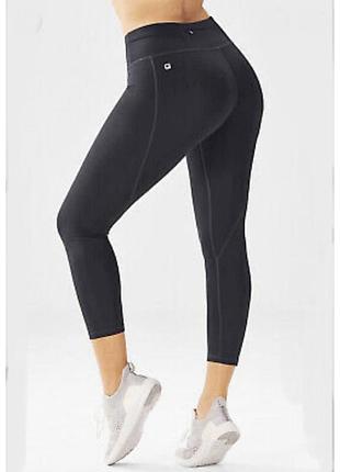 Укорочені чорні спортивні лосини  лосины лосіни бріджи капрі з високою посадкою від fabletics  розмір s