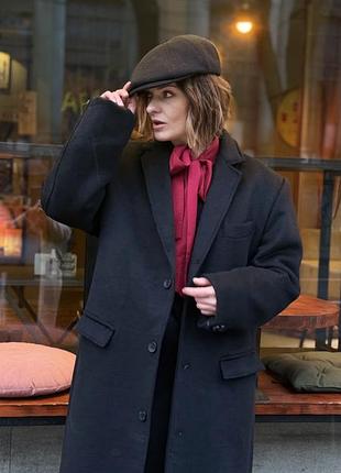 Нове чорне пальто вовняне бренду allthemen