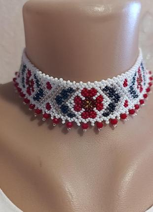 Силянка "маковий цвіт" ручна робота прикраса з бісеру