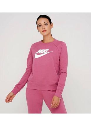 Рожевий утеплений спортивний світшот моделі оверсайз від nike  розмір m свитшот кофта