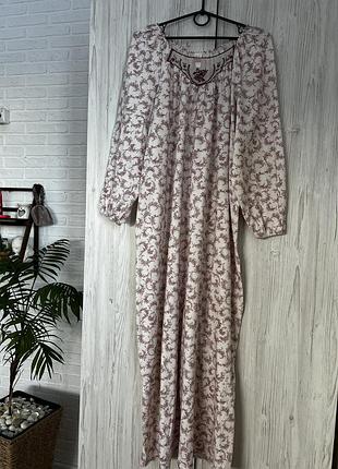 Тепла довга бавовняна нічна сорочка triumph