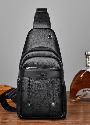 Чоловіча сумка нагрудна бананка месенджер кенгуру, сумка-слінг на плече на спину