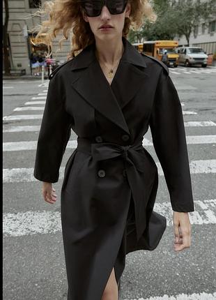 Плащ тренч zara 3