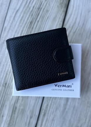 Гаманець чоловічий шкіряний чорного кольору