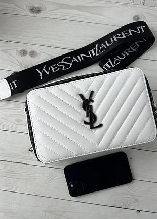 Женская белая сумочка,кросс-боди