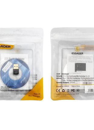Bluetooth-адаптер essager mini bt5.0 adapter black 5