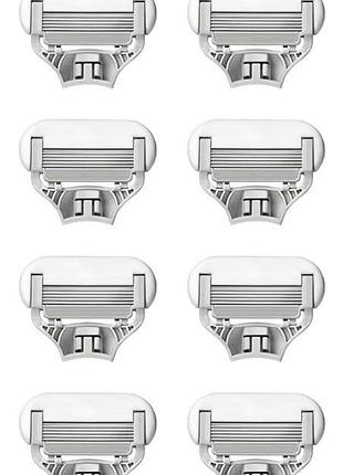 Касети для гоління бритви flamingo – 5 лез (упаковка 8 шт.) | гладке жіноче гоління