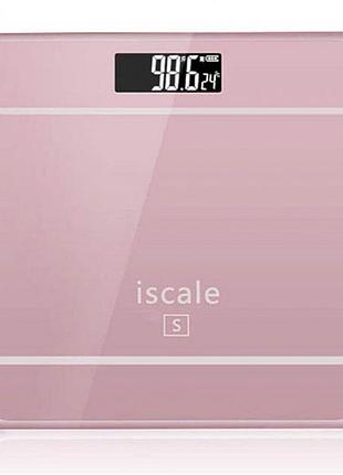 Ваги для підлоги електронні iscale 2017d 180кг (0,1кг) з температурою ваги для підлоги 180 кг. колір: рожевий