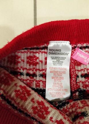 Гамаши, вязаные лосины для девочки, новогодние