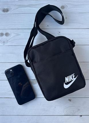 Чоловіча невелика тканинна сумка на 2 відділи