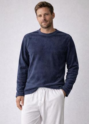 Плюшева тепла кофта домашня піжамна чоловіча