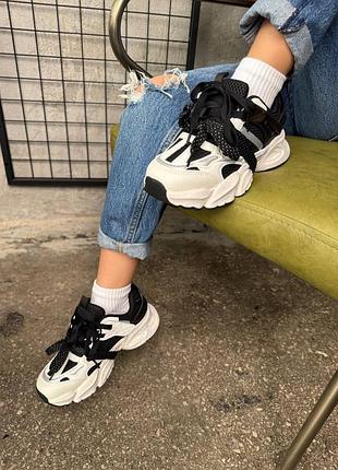 Кроссовки 184, р.31,32,33,34,35,36, текстиль+эко кожа, белый/черный