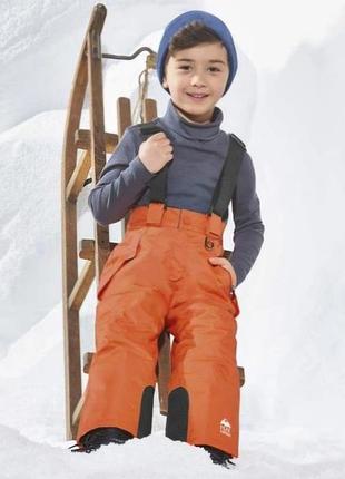 Термоштаны детские 86-92см, 18-24месяцы, 1,5-2р, нижняя, полукомбинезон зимний/деми для девочки/мальчика, брюки лыжные мембранные, термокомплект