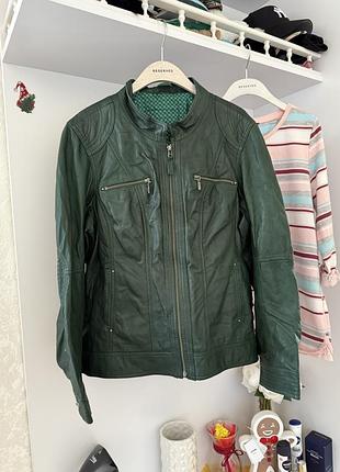 Крутая кожаная куртка батал cecil