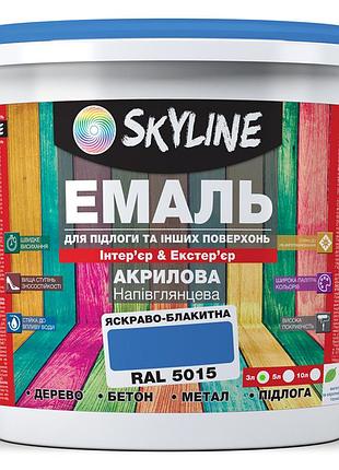 Эмаль для пола skyline ярко-голубой ral 5015 3 л