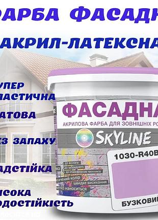 Краска акрил-латексная фасадная водостойкая устойчивая к атмосферным воздействиям эмаль сиреневая skyline 1 л