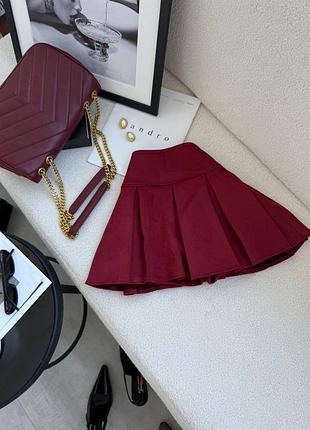 Замшевая мини юбка 9