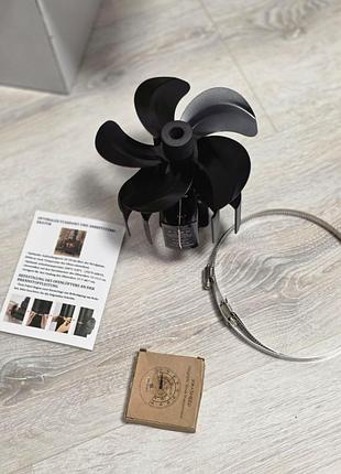 Термоэлектрический вентилятор для камина или печи (heat powered stove fan), используя тепло от поверхности трубы или печи