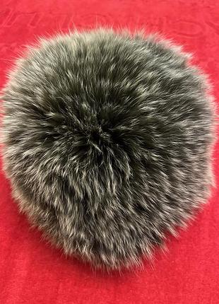 Чудова вʼязана шапка з натурального песця