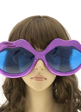 Очки гигант губы металлик (фиолетовые)