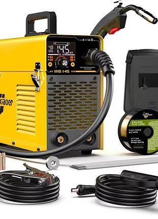 Сварочный аппарат haxiaoer 145a mig welder flux core 240v, portable for beginner/gasless welding